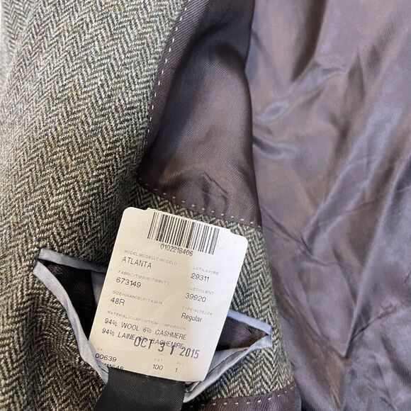 Lanificio di Pray 48R Blazer Sport Coat S. Cohen Perlis Brown Wool Cashmere - Picture 9 of 16
